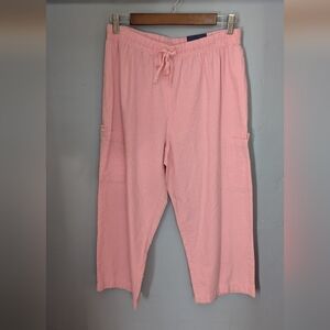 ✨ Golf Polo Prep Pink Seersucker Capri Pants
